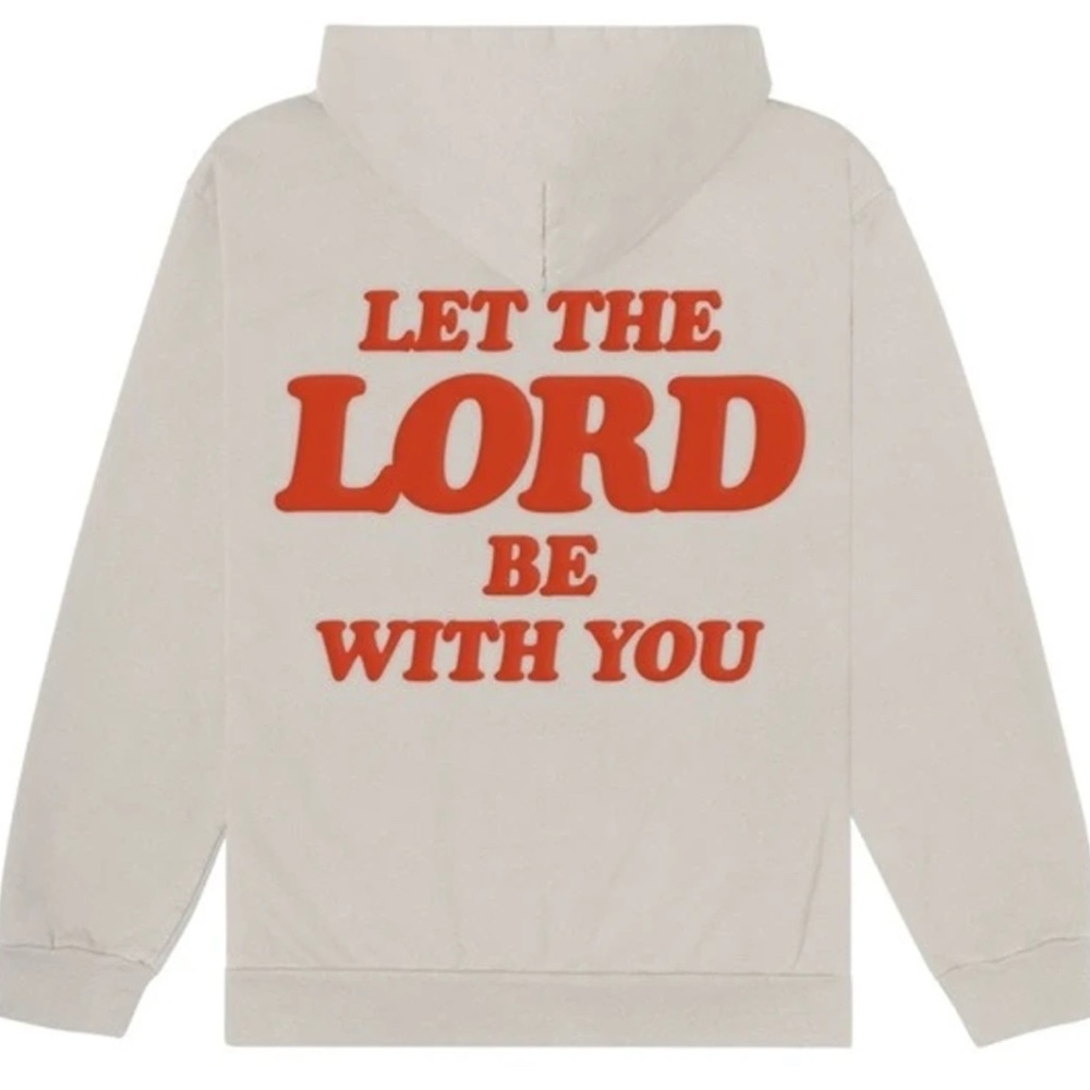TALENTLESS WOMENS LET THE LORD BE WITH YOU BONE HOODIE